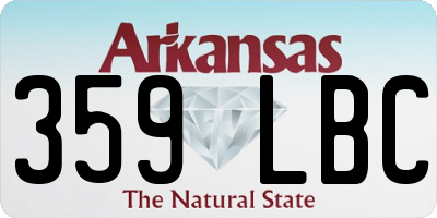 AR license plate 359LBC