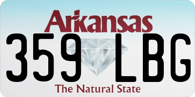 AR license plate 359LBG