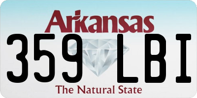 AR license plate 359LBI