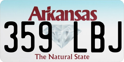 AR license plate 359LBJ