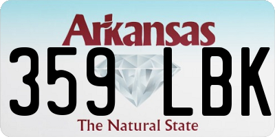 AR license plate 359LBK