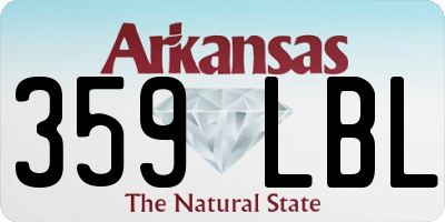 AR license plate 359LBL