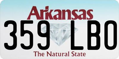 AR license plate 359LBO