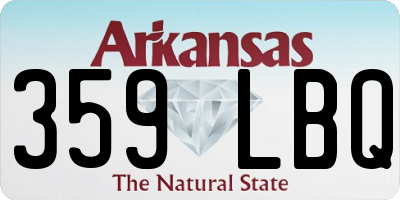 AR license plate 359LBQ
