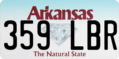 AR license plate 359LBR