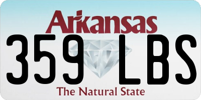 AR license plate 359LBS