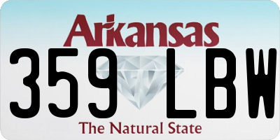 AR license plate 359LBW