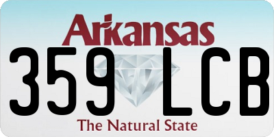 AR license plate 359LCB