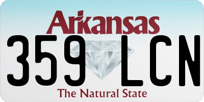 AR license plate 359LCN