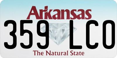 AR license plate 359LCO