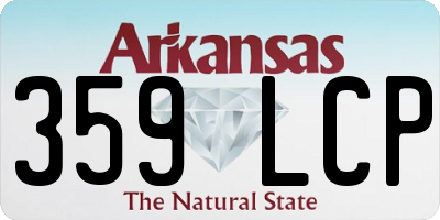 AR license plate 359LCP