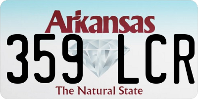 AR license plate 359LCR