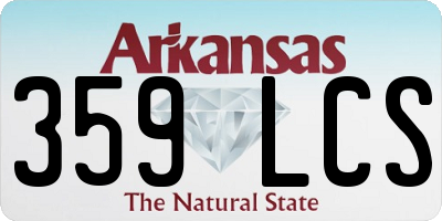 AR license plate 359LCS