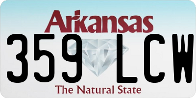 AR license plate 359LCW