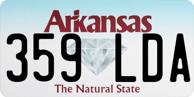 AR license plate 359LDA
