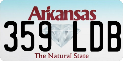 AR license plate 359LDB