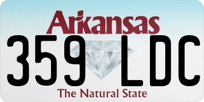 AR license plate 359LDC