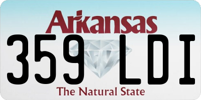 AR license plate 359LDI