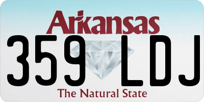 AR license plate 359LDJ
