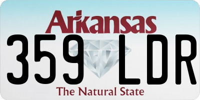 AR license plate 359LDR