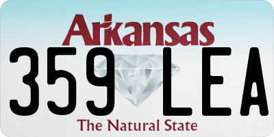 AR license plate 359LEA