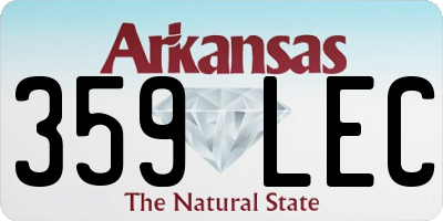 AR license plate 359LEC
