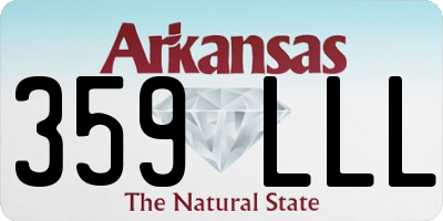 AR license plate 359LLL