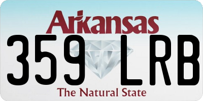 AR license plate 359LRB