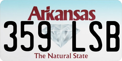 AR license plate 359LSB