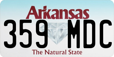 AR license plate 359MDC