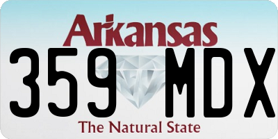 AR license plate 359MDX