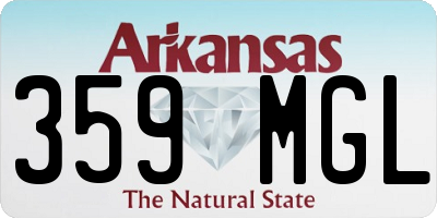 AR license plate 359MGL