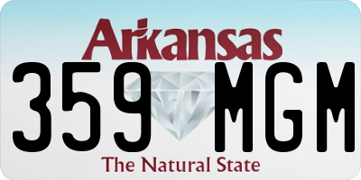 AR license plate 359MGM
