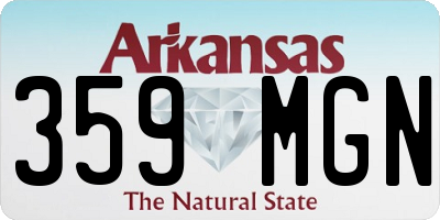 AR license plate 359MGN