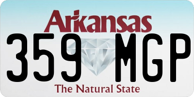 AR license plate 359MGP