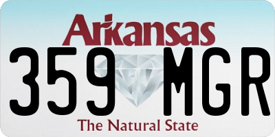 AR license plate 359MGR