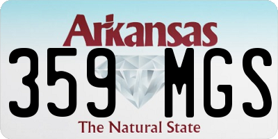 AR license plate 359MGS