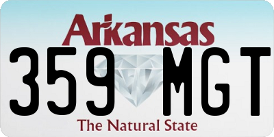 AR license plate 359MGT