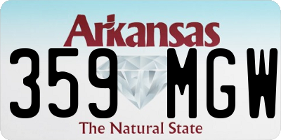 AR license plate 359MGW