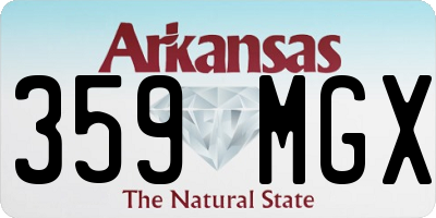 AR license plate 359MGX