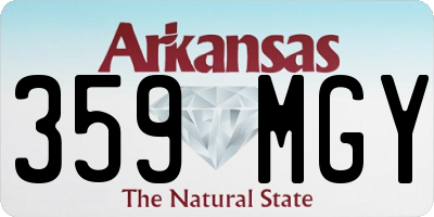 AR license plate 359MGY