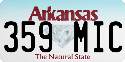 AR license plate 359MIC