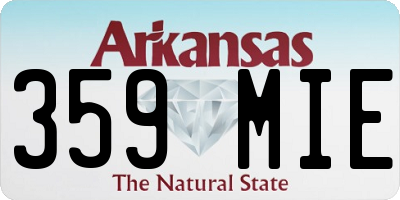 AR license plate 359MIE