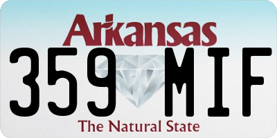 AR license plate 359MIF