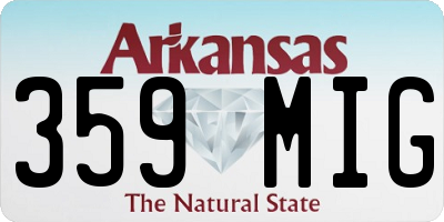 AR license plate 359MIG