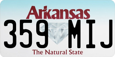 AR license plate 359MIJ