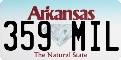 AR license plate 359MIL