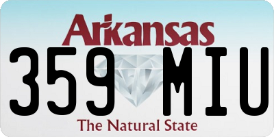 AR license plate 359MIU