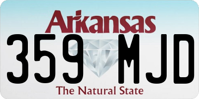 AR license plate 359MJD
