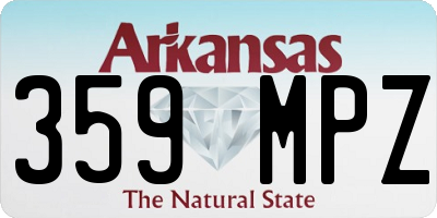 AR license plate 359MPZ